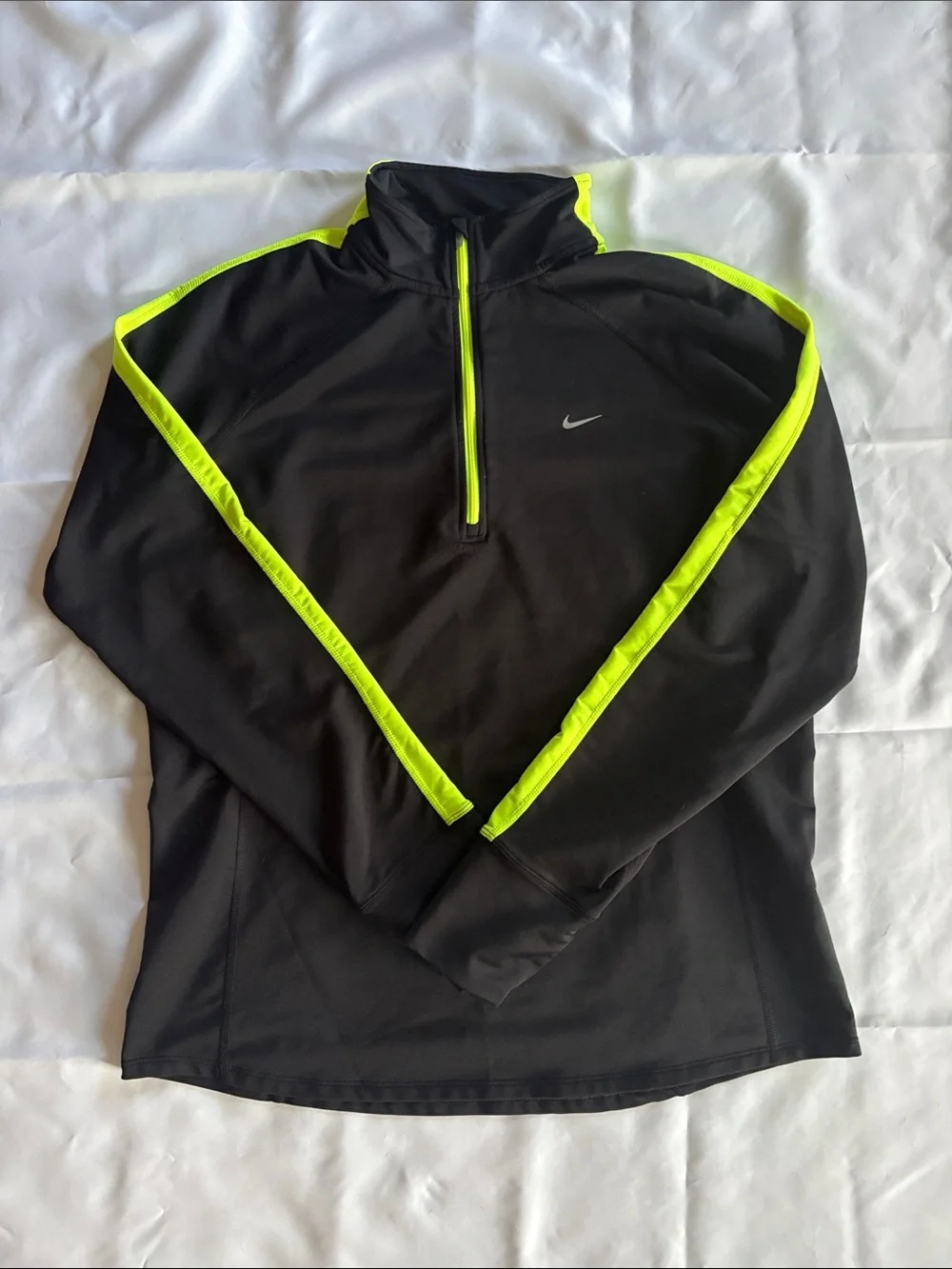 Nike Black Pullover with Neon Yellow Trim